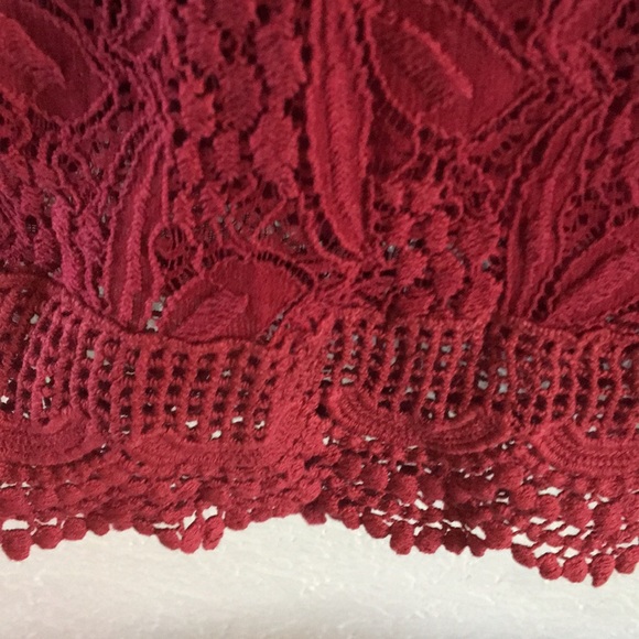 Burgundy Lace Dress - Picture 4 of 5